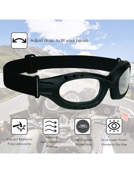 Gafas de seguridad Bikershades para motociclistas - Lentes polarizados Gafas de seguridad Bikershades para motociclistas - Lentes polarizados