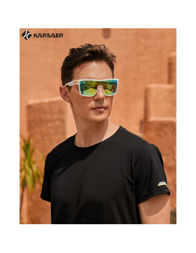 Gafas de sol Karsaer TR90 polarizadas para hombres verdes