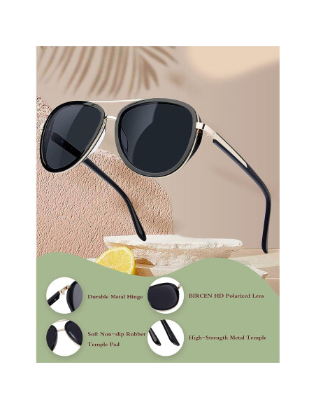 Gafas de sol BIRCEN para mujeres UV400 - Marco acetato Gafas de sol BIRCEN para mujeres UV400 - Marco acetato
