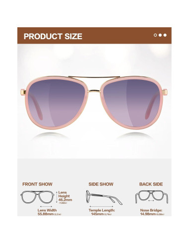 Gafas de sol BIRCEN para mujeres UV400 - Marco acetato