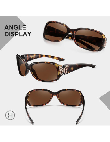 Gafas de sol HAOLOTA para mujeres - Diseño mariposa UV400
