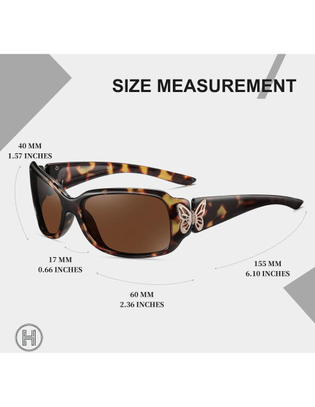 Gafas de sol HAOLOTA para mujeres - Diseño mariposa UV400 Gafas de sol HAOLOTA para mujeres - Diseño mariposa UV400