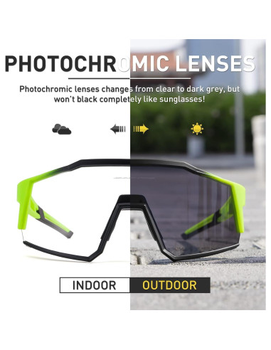 Gafas de Ciclismo KAPVOE K9022 Fotoquímicas UV400