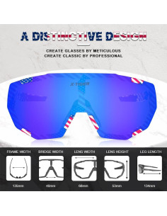 Gafas de Ciclismo X-TIGER 5 Lentes UV400 Polarizadas 2