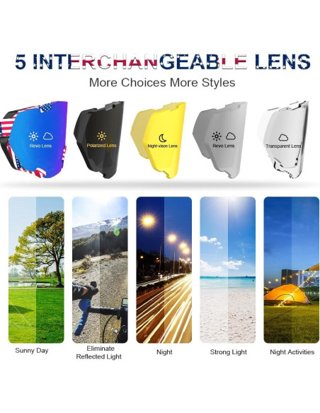 Gafas de Ciclismo X-TIGER 5 Lentes UV400 Polarizadas Gafas de Ciclismo X-TIGER 5 Lentes UV400 Polarizadas