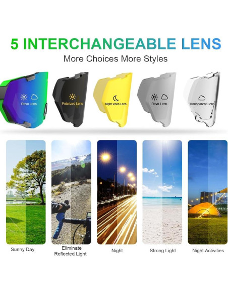 Gafas de Ciclismo X-TIGER 5 Lentes Intercambiables UV400 Gafas de Ciclismo X-TIGER 5 Lentes Intercambiables UV400