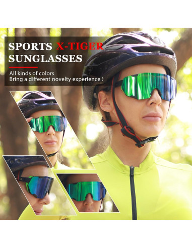 Gafas de Ciclismo X-TIGER 5 Lentes Intercambiables UV400