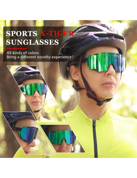 Gafas de Ciclismo X-TIGER 5 Lentes Intercambiables UV400 Gafas de Ciclismo X-TIGER 5 Lentes Intercambiables UV400