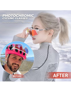 Gafas de Ciclismo KAPVOE K9022 Fotoquímicas Transparentes 2