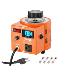 Transformador de Voltaje Variable VEVOR 500VA 0-130V LCD