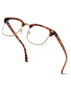 Gafas Vintage Semirimless AISSWZBER Lente Claro 50mm