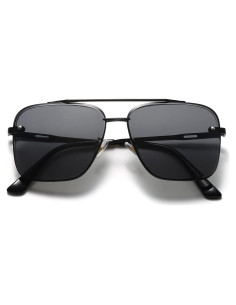 Gafas de sol cuadradas Breaksun UV400 unisex marco negro