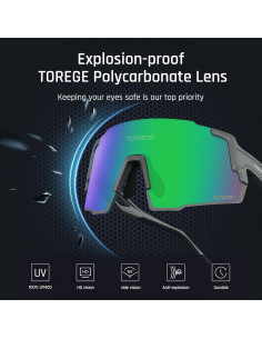 Gafas de Sol Deportivas TOREGE TR65 Polarizadas 3 Lentes 2