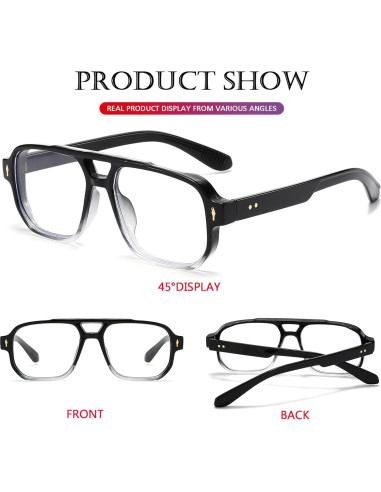 Gafas bloqueadoras luz azul PORADAY retro unisex 15.49x5.99cm