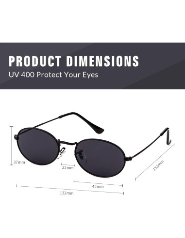 Gafas de Sol Ovaladas GIFIORE Vintage Retro 90s UV400