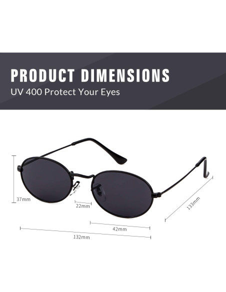 Gafas de Sol Ovaladas GIFIORE Vintage Retro 90s UV400