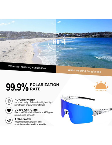 Gafas de Ciclismo FMY Polarizadas UV400 para Adultos