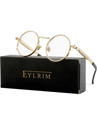 Gafas de sol redondas EYLRIM Eyl8478g 100% UV oro/transparente