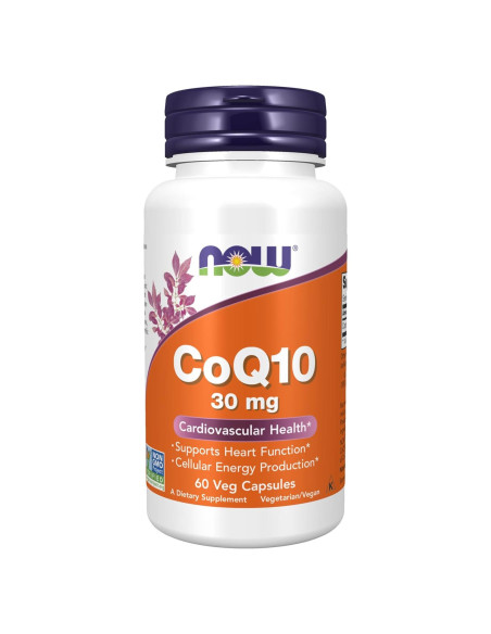 NOW CoQ10 30 mg Veganas 60 Cápsulas - Salud Cardiovascular NOW CoQ10 30 mg Veganas 60 Cápsulas - Salud Cardiovascular