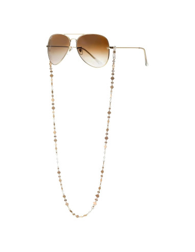 Correa para Gafas Ettika 78.74 cm Metal Dorado Mujer