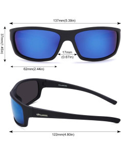 Gafas de sol deportivas POLARKING polarizadas UV400 azul 2