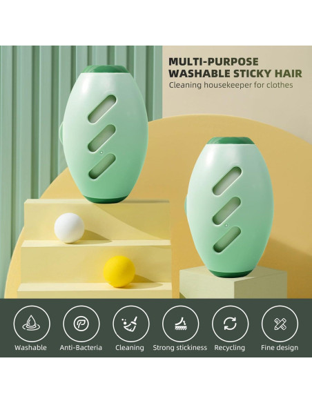 Rodillo Adhesivo Reutilizable Irokasbar Verde 6.5x10.1 cm