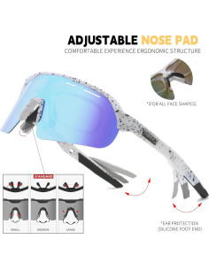 Gafas de Ciclismo INMKALI UV400 Ajuste Universal Adulto 2