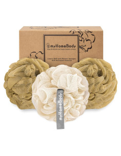 Esponja de Lufa Exfoliante myHomeBody 70g - Paquete de 3