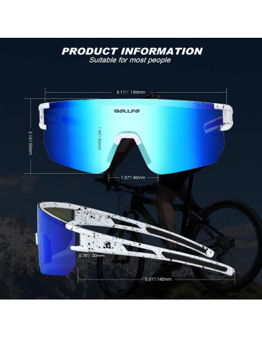 Gafas de Ciclismo BOLLFO Lentes Polarizadas UV 400