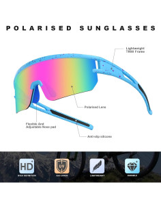 Gafas de Ciclismo BOLLFO UV400 Lentes Polarizadas Clásicas 2