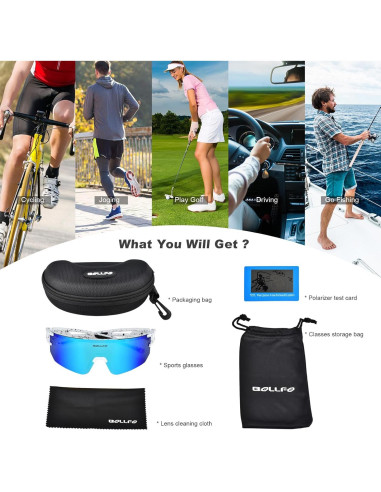 Gafas de Ciclismo BOLLFO Lentes Polarizadas UV 400