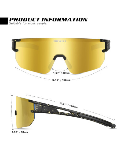 Gafas de Ciclismo BOLLFO Lentes Polarizados UV400 Unisex