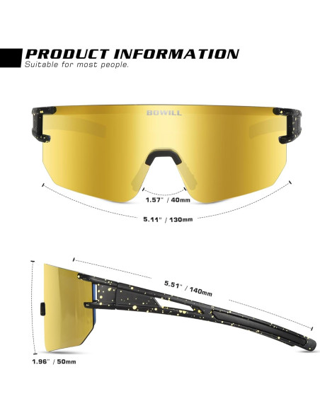 Gafas de Ciclismo BOLLFO Lentes Polarizados UV400 Unisex