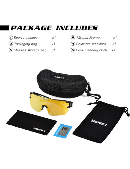 Gafas de Ciclismo BOLLFO Lentes Polarizados UV400 Unisex