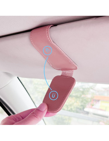 Soporte de Gafas de Sol para Coche CMWWYFC Rosa Magnético