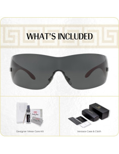 Gafas de sol Versace VE2054 Unisex Gunmetal con Kit de Cuidado 2