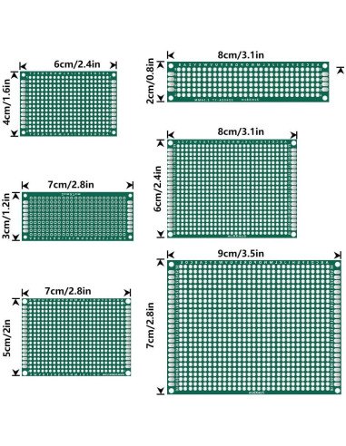 Kit de Placas PCB Doble Cara AITRIP 32 Piezas 6 Tamaños