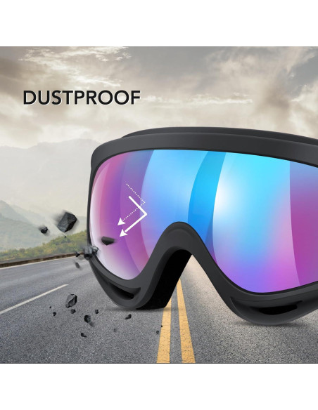 Gafas de Motocicleta Vatefery 4-Pack Antivaho UV