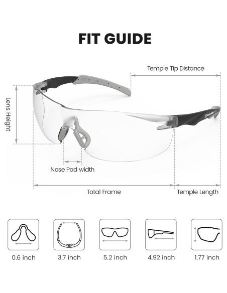 Gafas de Seguridad Impactables Antivaho UV - Impactable