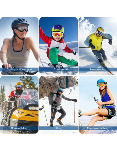 Gafas de Motocicleta Vatefery 4-Pack Antivaho UV