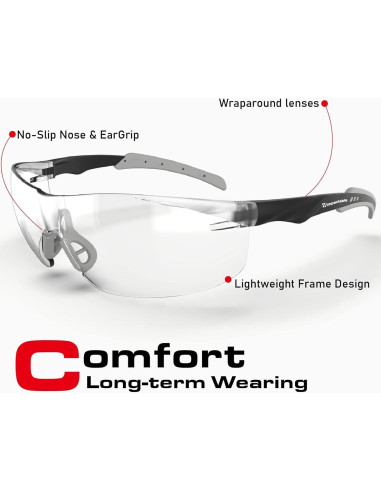 Gafas de Seguridad Impactables Anti Niebla UV 1 Paquete