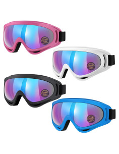 Gafas de Motociclismo Vatefery 4-Pack Antivaho UV