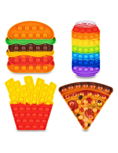 Paquete de Juguetes Antiestrés Ronton - 4 Poppers Comida