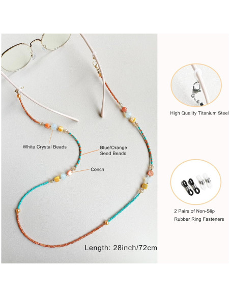 Cadena de Gafas Bead YN01 para Mujeres - Antideslizante