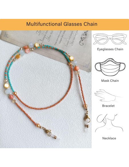 Cadena de Gafas Bead YN01 para Mujeres - Antideslizante