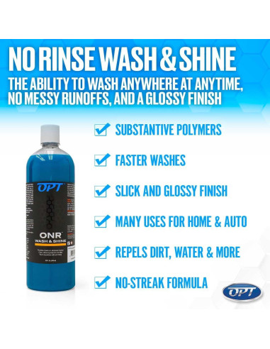 Kit de Lavado de Auto Optimum ONR 32 oz + Limpiador Interior 17 oz