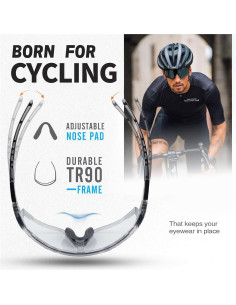 Gafas de Ciclismo VOZAPOW Polarizadas UV400 para Adultos 2