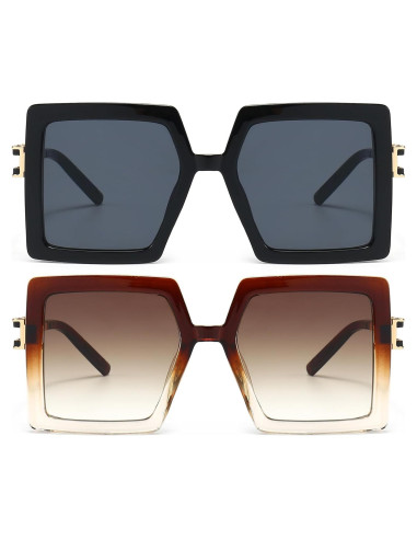 Gafas de Sol AIEYEZO Cuadradas Oversized UV400 para Mujeres