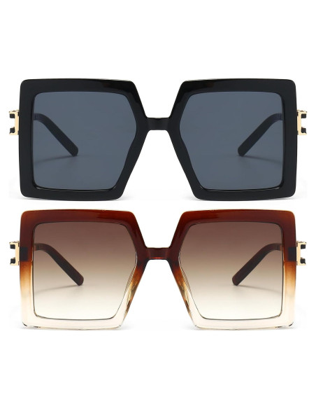 Gafas de Sol AIEYEZO Cuadradas Oversized UV400 para Mujeres