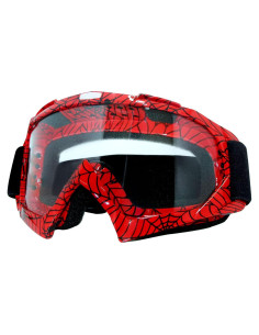 Gafas de Motocross CoPvner Marco Rojo Araña Lente Clara